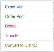 Saved-map row: the options menu — current GBMaps controls