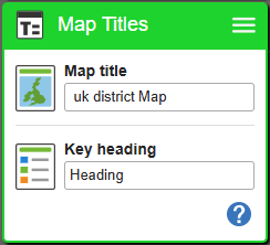 Map Titles: title & key heading — current GBMaps controls